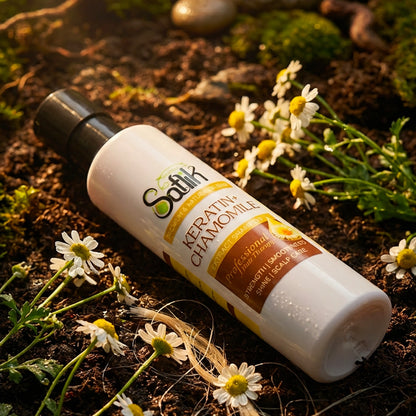 Cold-Processed Hair Oil + Keratin & Chamomile Shampoo